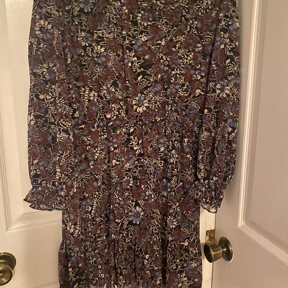 Black Tape Long Sleeve Floral Dress